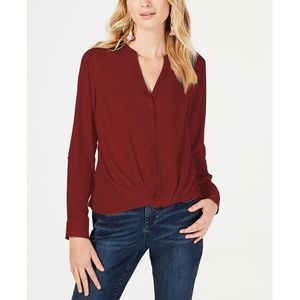 INC International Concepts Women's Red Blouse